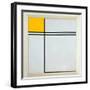 Composition with Yellow and Double Line, 1932-Piet Mondrian-Framed Art Print