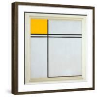 Composition with Yellow and Double Line, 1932-Piet Mondrian-Framed Art Print