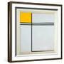 Composition with Yellow and Double Line, 1932-Piet Mondrian-Framed Art Print