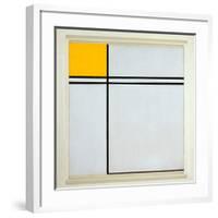 Composition with Yellow and Double Line, 1932-Piet Mondrian-Framed Art Print