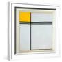 Composition with Yellow and Double Line, 1932-Piet Mondrian-Framed Art Print