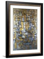 Composition XIV 1913 (painting)-Piet Mondrian-Framed Giclee Print