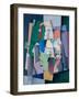 Composition, Young Woman at the Piano (Oil on Canvas)-Georges Valmier-Framed Giclee Print