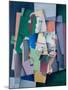 Composition, Young Woman at the Piano (Oil on Canvas)-Georges Valmier-Mounted Giclee Print