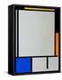 Composition-Piet Mondrian-Framed Stretched Canvas