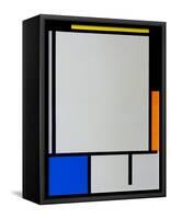 Composition-Piet Mondrian-Framed Stretched Canvas