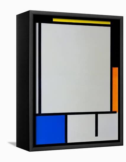 Composition-Piet Mondrian-Framed Stretched Canvas