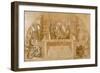 Compositional Study for "The Liberation of St. Peter" in the Stanza D'Eliodoro in the Vatican-Raphael-Framed Giclee Print
