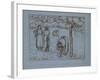 Compositional Study of Four Female Peasants Working in an Orchard ('Spring')-Camille Pissarro-Framed Giclee Print