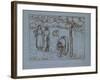 Compositional Study of Four Female Peasants Working in an Orchard ('Spring')-Camille Pissarro-Framed Giclee Print