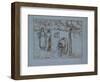 Compositional Study of Four Female Peasants Working in an Orchard ('Spring')-Camille Pissarro-Framed Giclee Print
