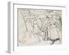 Compositional Study of Harvesters in a Landscape-Camille Pissarro-Framed Giclee Print