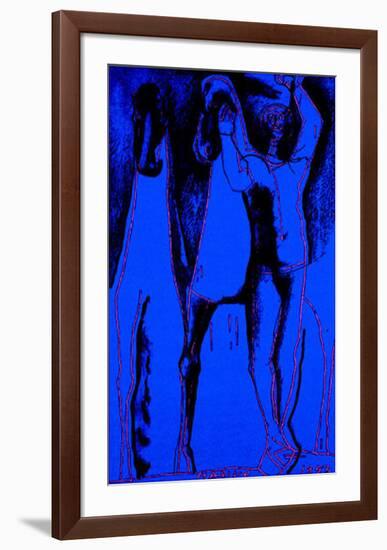 Composizione in Blu, c.1953-Marino Marini-Framed Serigraph