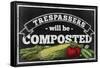 Composting-null-Framed Stretched Canvas