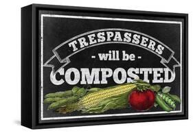 Composting-null-Framed Stretched Canvas