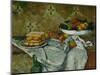 Compotier et Assiette de biscuits, around 1877 Fruit bowl and plate with biscuits-Paul Cezanne-Mounted Giclee Print