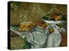 Compotier et Assiette de biscuits, around 1877 Fruit bowl and plate with biscuits-Paul Cezanne-Stretched Canvas