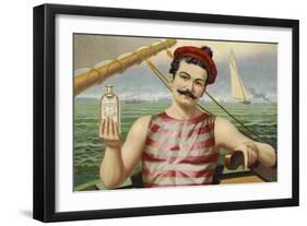 Compound Oxygen, Healthy Sailor Selling Medicine Advertisement-null-Framed Giclee Print