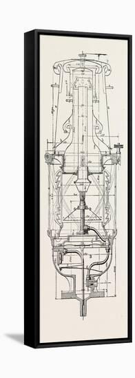 Compressed Oil Gas for Lighting Cars, Steamboats, and Buoys: Buoy Headlight, 1882-null-Framed Stretched Canvas