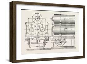 Compressed Oil Gas for Lighting Cars, Steamboats, and Buoys: Car Transporting Compressed Gas, 1882-null-Framed Giclee Print