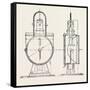 Compressed Oil Gas for Lighting Cars, Steamboats, and Buoys: Locomotive Headlight, 1882-null-Framed Stretched Canvas