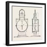 Compressed Oil Gas for Lighting Cars, Steamboats, and Buoys: Locomotive Headlight, 1882-null-Framed Premium Giclee Print