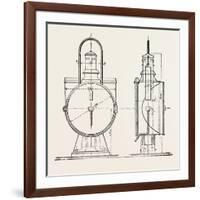 Compressed Oil Gas for Lighting Cars, Steamboats, and Buoys: Locomotive Headlight, 1882-null-Framed Giclee Print