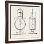 Compressed Oil Gas for Lighting Cars, Steamboats, and Buoys: Locomotive Headlight, 1882-null-Framed Giclee Print