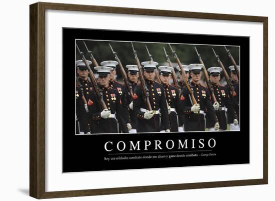 Compromiso. Cita Inspiradora Y Póster Motivacional-null-Framed Photographic Print