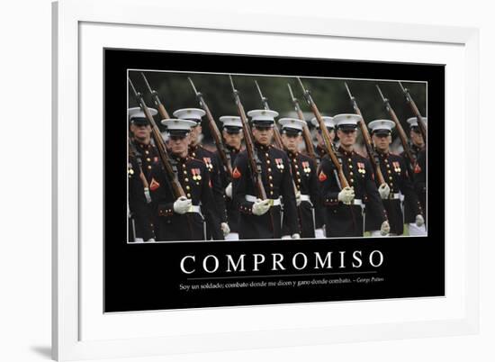 Compromiso. Cita Inspiradora Y Póster Motivacional-null-Framed Photographic Print