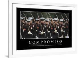 Compromiso. Cita Inspiradora Y Póster Motivacional-null-Framed Photographic Print