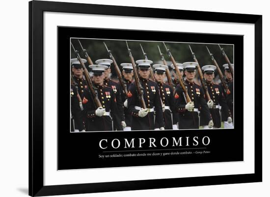 Compromiso. Cita Inspiradora Y Póster Motivacional-null-Framed Photographic Print