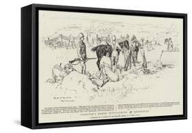Compton's Horse Bivouacking at Kroonstad-Charles Edwin Fripp-Framed Stretched Canvas