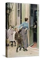 Compulsory Education, 1882-Jules Jean Geoffroy-Stretched Canvas