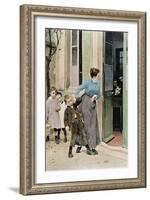 Compulsory Education, 1882-Jules Jean Geoffroy-Framed Giclee Print