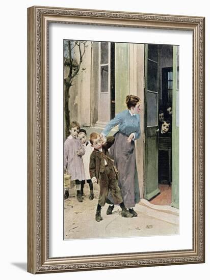 Compulsory Education, 1882-Jules Jean Geoffroy-Framed Giclee Print