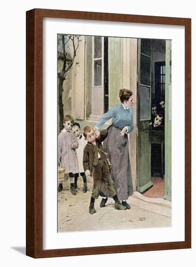 Compulsory Education, 1882-Jules Jean Geoffroy-Framed Giclee Print