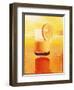 Computer Art of Glass of Orange Juice & Orange Sea-Victor Habbick-Framed Photographic Print