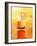 Computer Art of Glass of Orange Juice & Orange Sea-Victor Habbick-Framed Photographic Print