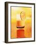 Computer Art of Glass of Orange Juice & Orange Sea-Victor Habbick-Framed Photographic Print