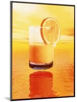 Computer Art of Glass of Orange Juice & Orange Sea-Victor Habbick-Mounted Photographic Print