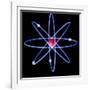 Computer Artwork of a Beryllium Atom-Laguna Design-Framed Photographic Print