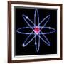 Computer Artwork of a Beryllium Atom-Laguna Design-Framed Photographic Print