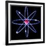 Computer Artwork of a Beryllium Atom-Laguna Design-Framed Photographic Print