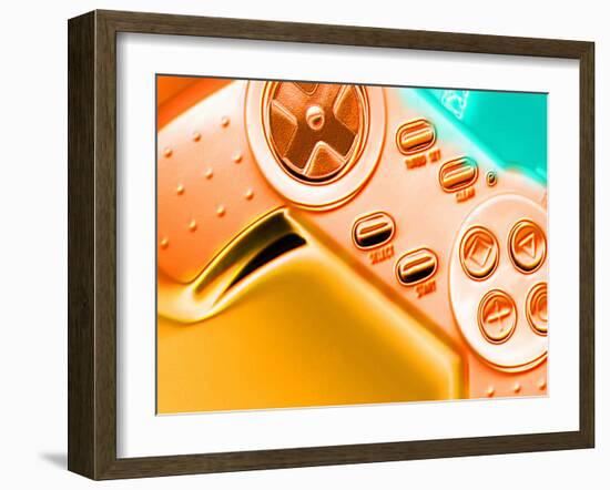 Computer Artwork of a Sony Playstation Gamepad-Victor Habbick-Framed Photographic Print