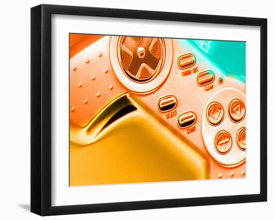 Computer Artwork of a Sony Playstation Gamepad-Victor Habbick-Framed Photographic Print