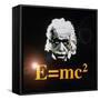 Computer Artwork of Albert Einstein And E=mc2-Laguna Design-Framed Stretched Canvas