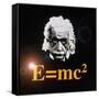 Computer Artwork of Albert Einstein And E=mc2-Laguna Design-Framed Stretched Canvas