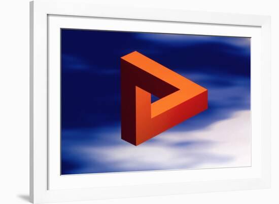 Computer Artwork of An Impossible Triangle-Laguna Design-Framed Photographic Print