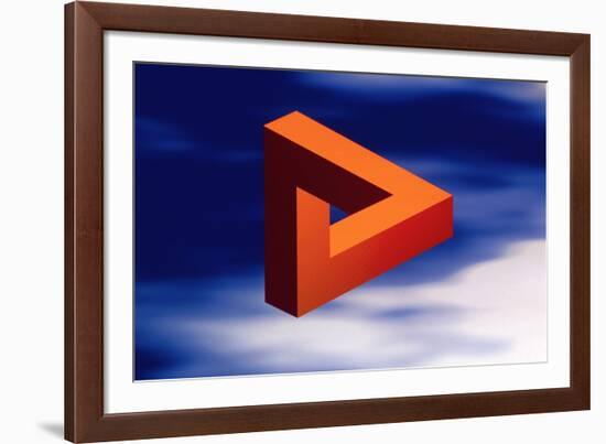 Computer Artwork of An Impossible Triangle-Laguna Design-Framed Photographic Print